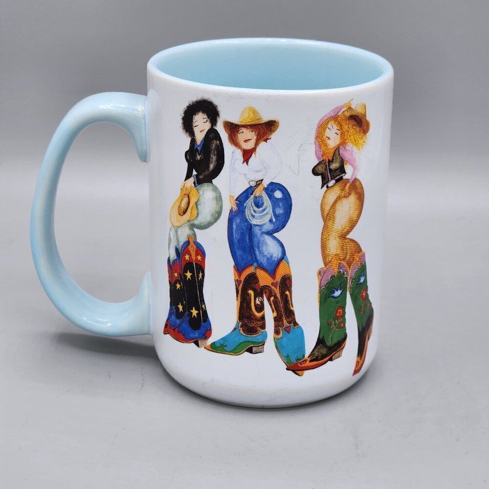 Jill Neal Wild but tasteful Women Cowgirl Boot Camp Coffee Mug Folk Art Attitude